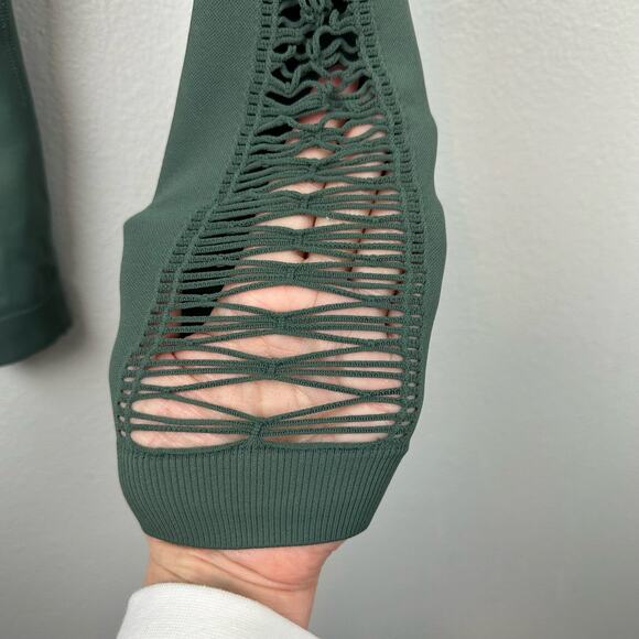 Lorna Jane Seamless Leggings with Side Lace Style Detail XS - Picture 5 of 10